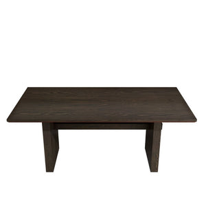 English Elm 70In Rectangular Dining Table Seats 6 with Wood Grain MDF Top for Modern Kitchens T3609S00007