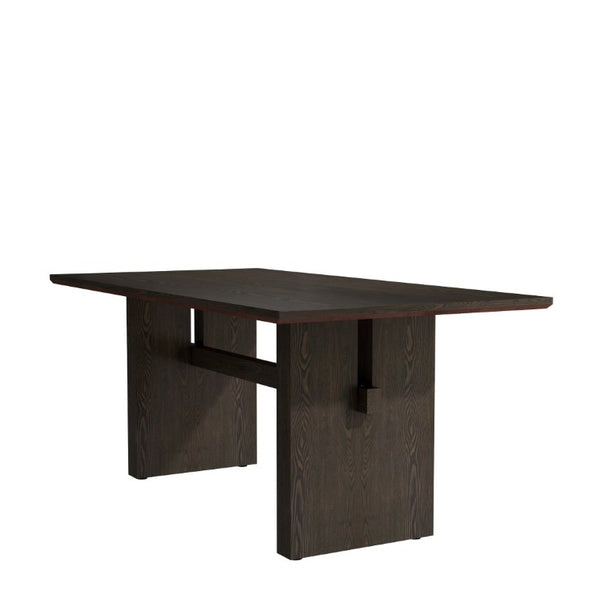English Elm 70In Rectangular Dining Table Seats 6 with Wood Grain MDF Top for Modern Kitchens T3609S00007
