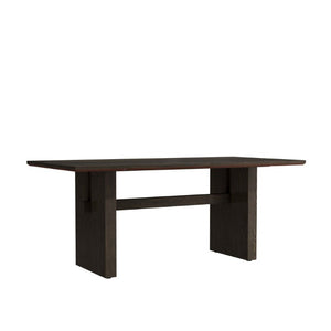 English Elm 70In Rectangular Dining Table Seats 6 with Wood Grain MDF Top for Modern Kitchens T3609S00007