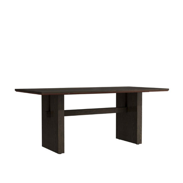 English Elm 70In Rectangular Dining Table Seats 6 with Wood Grain MDF Top for Modern Kitchens T3609S00007
