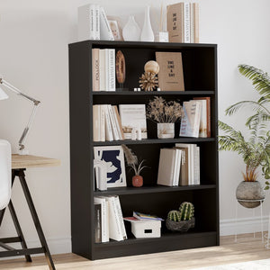 English Elm Bookshelf Four Open Shelves 48 Inch Melamine Wood Bookcase for Office or Living Room T3623P528202