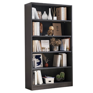 English Elm 5 Tier Tall Wood Bookshelf with Adjustable Shelves for Bedroom or Home Office T3623P528242