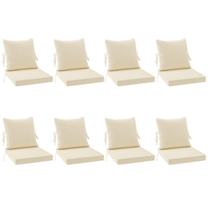 English Elm Outdoor Patio Sofa Cushions with Removable Washable Covers and Adjustable Straps Beige Set of 4 T3623P586238