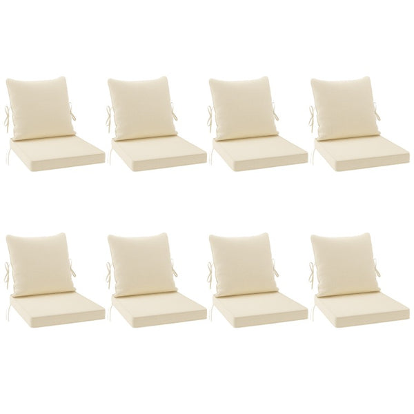 English Elm Outdoor Patio Sofa Cushions with Removable Washable Covers and Adjustable Straps Beige Set of 4 T3623P586238