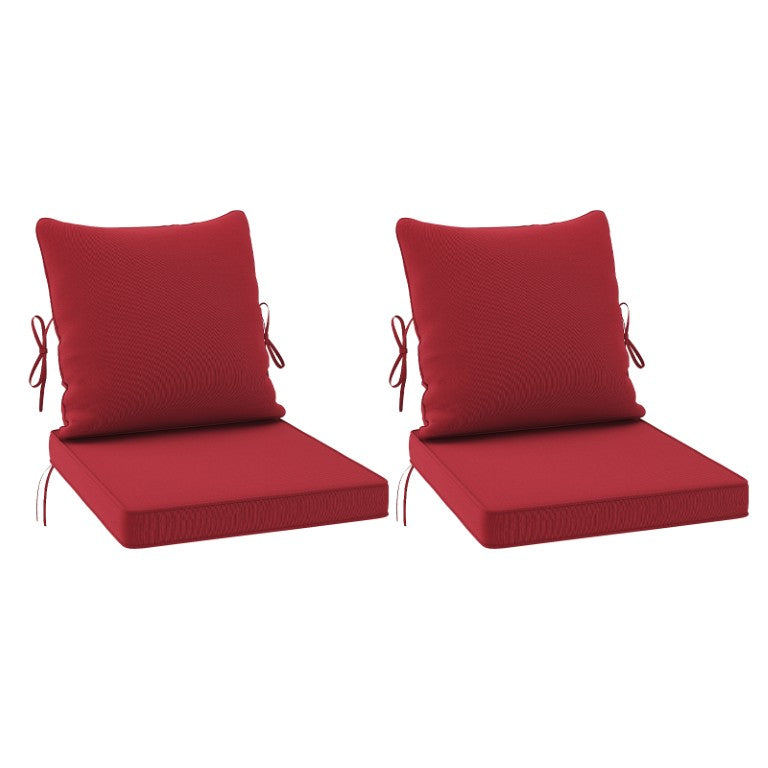 English Elm Outdoor Patio Sofa Cushions Set of 4 with Removable Washable Covers and Tie Straps T3623P586244