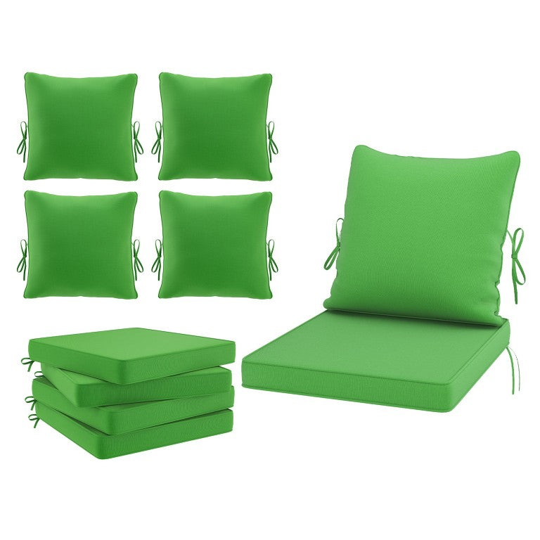 English Elm Outdoor Patio Cushions Sage Green Deep Seat Set with Washable Removable Covers T3623P586245