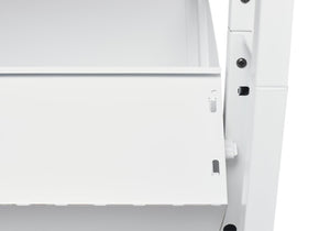 English Elm Metal Wall Mounted Shoe Cabinet Slim Flip Down Storage Rack for Entryway Hallway White T3625P538040