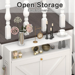 English Elm Metal Wall Mounted Shoe Cabinet Slim Steel Flip Door Entryway Organizer Rack White T3625P538042