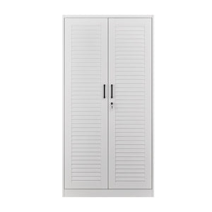 English Elm Metal Tall Utility Cabinet with Locking Doors Wheels and Hanging Rod for Garage White T3625P538115