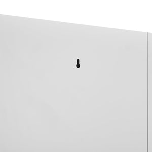 English Elm Metal Tall Utility Cabinet with Locking Doors Wheels and Hanging Rod for Garage White T3625P538115