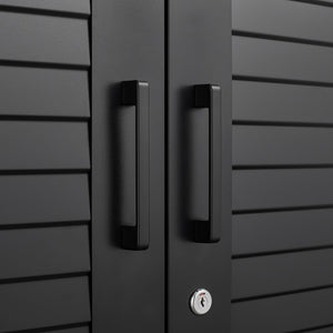 English Elm Metal Tall Utility Cabinet with Locking Doors Wheels and Hanging Rod for Garage T3625P538116