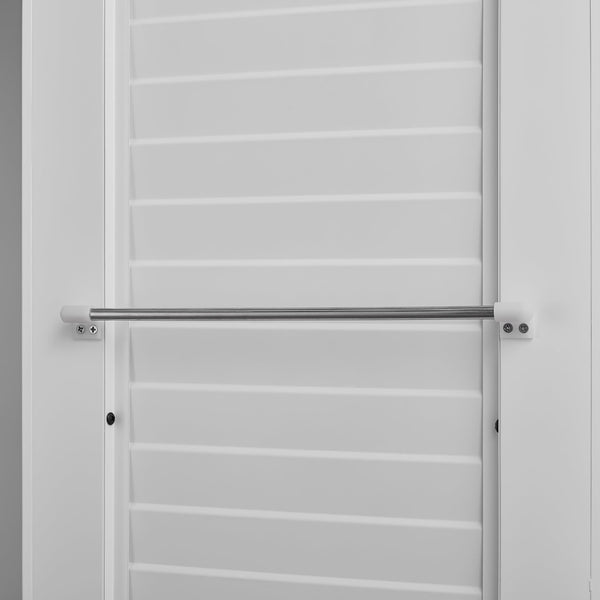 English Elm Metal Tall Utility Cabinet Freestanding Steel Storage with Locking Doors and Rolling Wheels T3625P538117