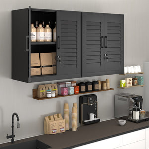 English Elm Metal Wall Mounted Cabinet Locking Steel Garage Storage with Adjustable Shelving T3625P538118