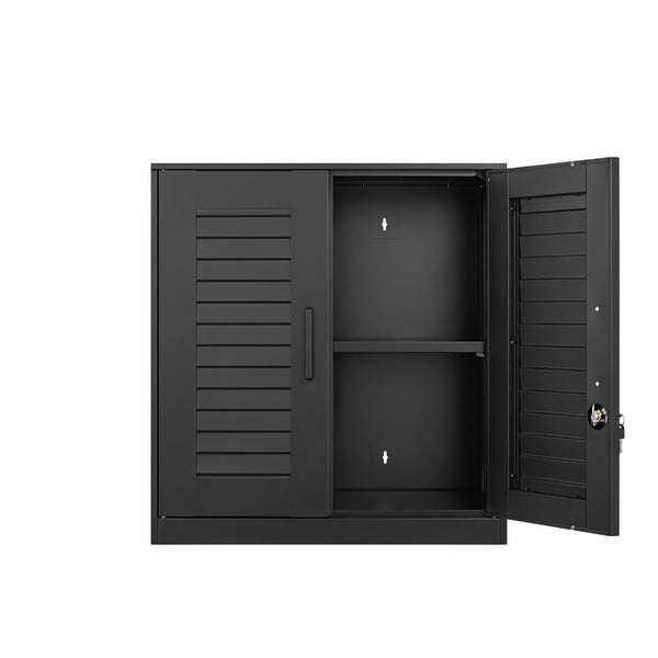 English Elm Metal Wall Mounted Cabinet Locking Steel Garage Storage with Adjustable Shelving T3625P538118