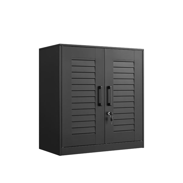 English Elm Metal Wall Mounted Cabinet Locking Steel Garage Storage with Adjustable Shelving T3625P538118