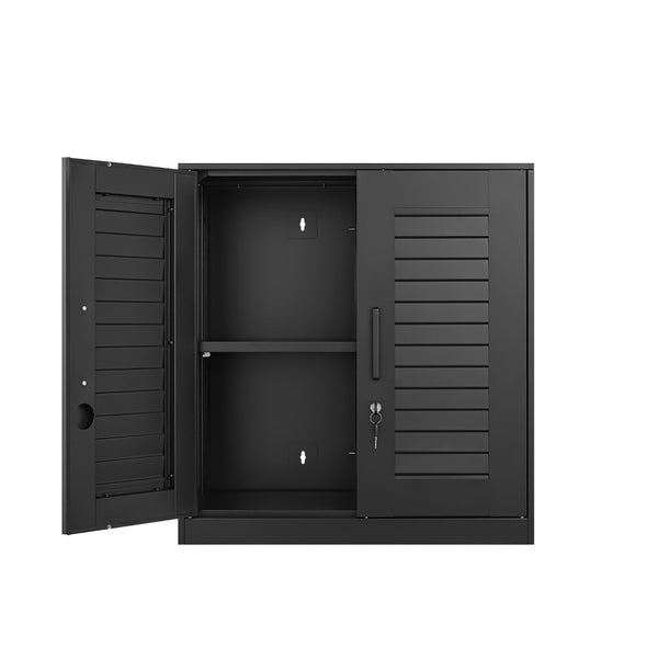 English Elm Metal Wall Mounted Cabinet Locking Steel Garage Storage with Adjustable Shelving T3625P538118