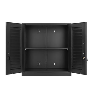 English Elm Metal Wall Mounted Cabinet Locking Steel Garage Storage with Adjustable Shelving T3625P538118