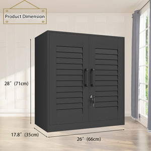 English Elm Metal Wall Mounted Cabinet Locking Steel Garage Storage with Adjustable Shelving T3625P538118