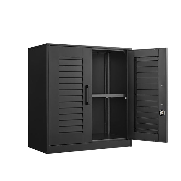 English Elm Metal Wall Mounted Cabinet Locking Steel Garage Storage with Adjustable Shelving T3625P538118
