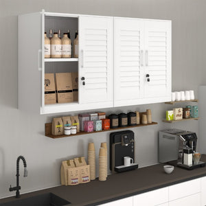 English Elm Metal Wall Mounted Garage Cabinet with Locking Door Adjustable Steel Shelving T3625P538119