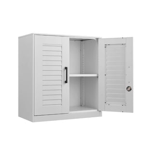 English Elm Metal Wall Mounted Garage Cabinet with Locking Door Adjustable Steel Shelving T3625P538119