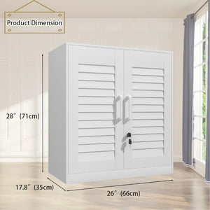 English Elm Metal Wall Mounted Garage Cabinet with Locking Door Adjustable Steel Shelving T3625P538119