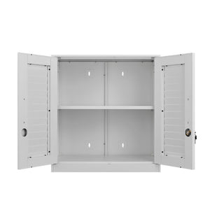 English Elm Metal Wall Mounted Garage Cabinet with Locking Door Adjustable Steel Shelving T3625P538119
