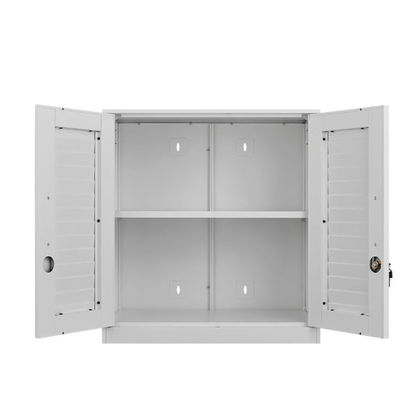 English Elm Metal Wall Mounted Garage Cabinet with Locking Door Adjustable Steel Shelving T3625P538119
