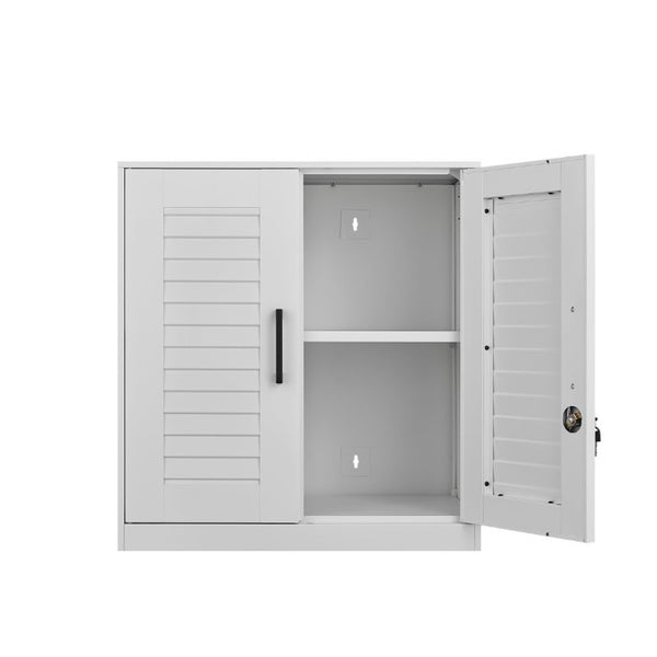 English Elm Metal Wall Mounted Garage Cabinet with Locking Door Adjustable Steel Shelving T3625P538119