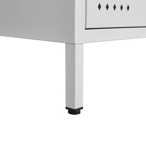 English Elm Classic Steel Tilt Out Shoe Cabinet Slim Entryway Organizer with Side Hooks and Ventilated Doors White T3625P553009