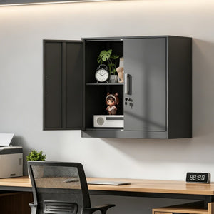 English Elm Locking Steel Wall Cabinet with Adjustable Shelf and Keyed Security for Garage T3625P574603