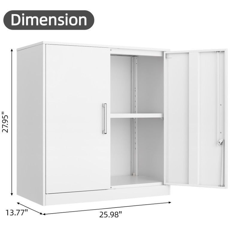 English Elm Locking Steel Wall Cabinet Floating Garage Storage with Adjustable Shelf and Keyed Door T3625P574609