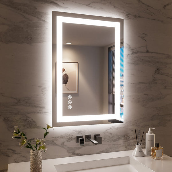 English Elm 24x36 Frameless Led Bathroom Mirror with Anti-fog Dimming and Three Color Temps T3757P517450