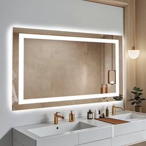English Elm 40x24 Frameless Led Bathroom Mirror with Anti-fog Dimmable Smart Lighting T3757P517452