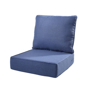 English Elm 6 Inch High Density Foam Outdoor Chair Cushions with Olefin Removable Cover UV Resistant Navy Blue 1 Set T3773P573176