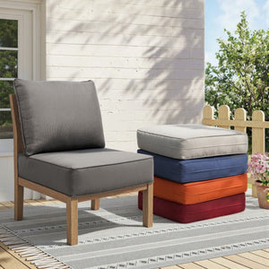 English Elm 6 Inch High Density Foam Outdoor Chair Cushions with Olefin Removable Cover UV Resistant Gray 2 Sets T3773P573184