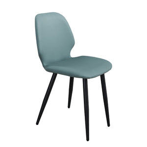 English Elm Green Shell Back Upholstered Dining Chairs Set of 2 with Sleek Metal Legs for Modern Spaces T3967P484993