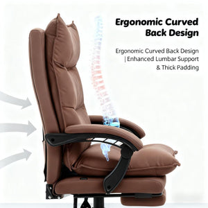 English Elm Luxurious Microfiber High Back Recliner with Massage Heat and Swivel Base for Home Office T3971P409040
