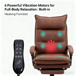 English Elm Luxurious Microfiber High Back Recliner with Massage Heat and Swivel Base for Home Office T3971P409040