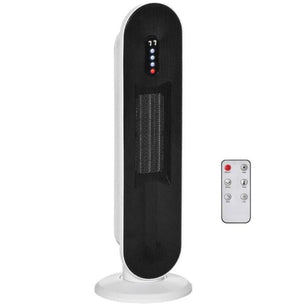 English Elm Adjustable Ceramic Tower Space Heater with Oscillation Timer and Remote for Home Rooms T3971P414291