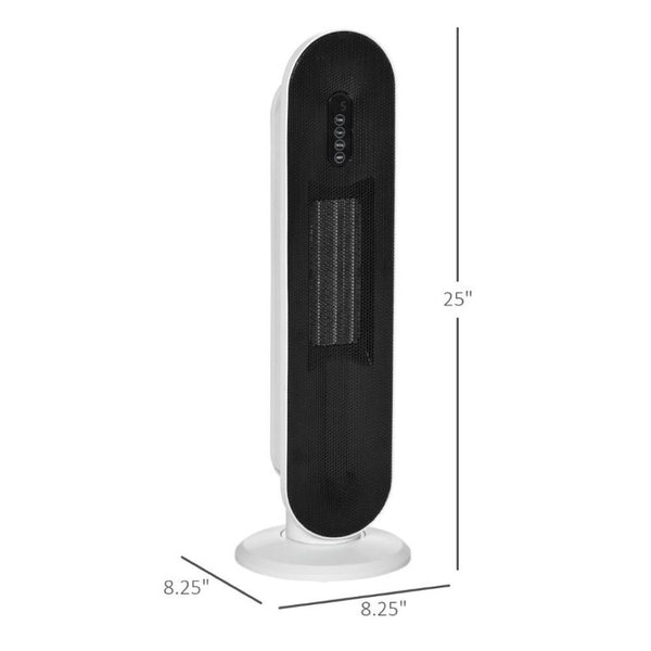 English Elm Adjustable Ceramic Tower Space Heater with Oscillation Timer and Remote for Home Rooms T3971P414291