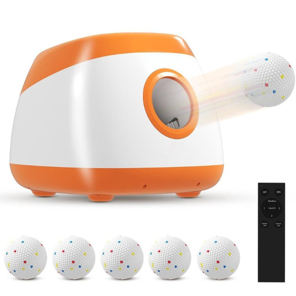 English Elm 26-79 Ft Automatic Dog Ball Launcher with Remote Rechargeable Fetch Machine T3971P415070