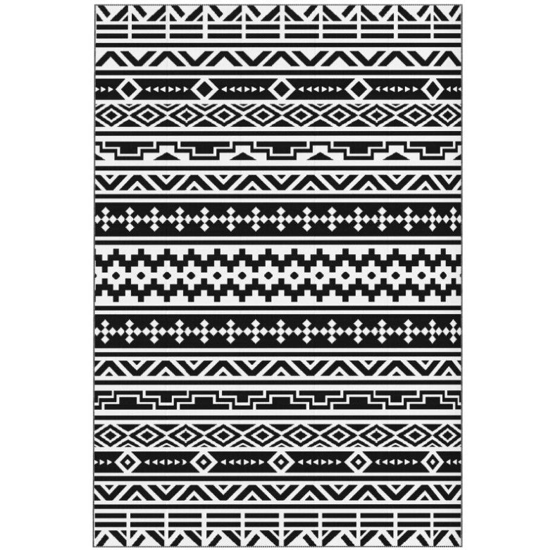 English Elm Outdoor Reversible Polypropylene Rug Geometric Flatweave with Carry Bag for Patio T3971P421251