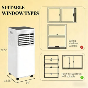 English Elm Air Conditioner Portable 10000 BTU 3In1 Cooling Dehumidifying Fan with Timer T3971P431337