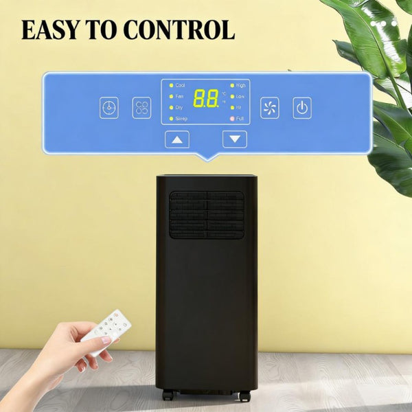 English Elm Portable Air Conditioner 8000 BTU Room Cooler Dehumidifier with Wheels and Timer T3971P431356