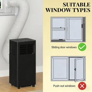 English Elm Convenient Portable Air Conditioner 10000 BTU Cools up to 441 Sq Ft with Sleep Mode T3971P431367