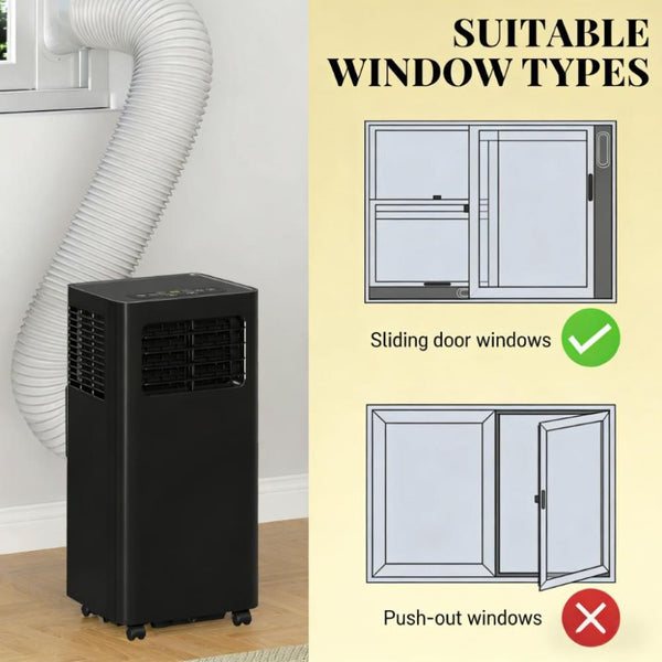 English Elm Convenient Portable Air Conditioner 10000 BTU Cools up to 441 Sq Ft with Sleep Mode T3971P431367
