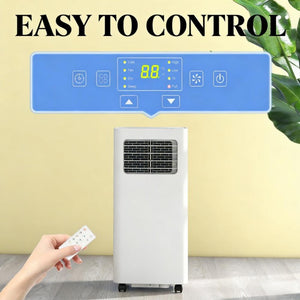 English Elm Convenient Portable Air Conditioner 8000 BTU Room Cooling with Remote and Sleep Mode T3971P431377