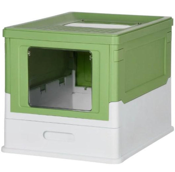 English Elm Cat Litter Box Fully Enclosed Polypropylene Dual Entry Odor Trapping Pull Out Tray T3971P431503
