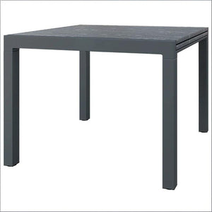 English Elm Outdoor Extendable Aluminum Dining Table Wood-effect Top Seats Eight for Patio T3971P443698